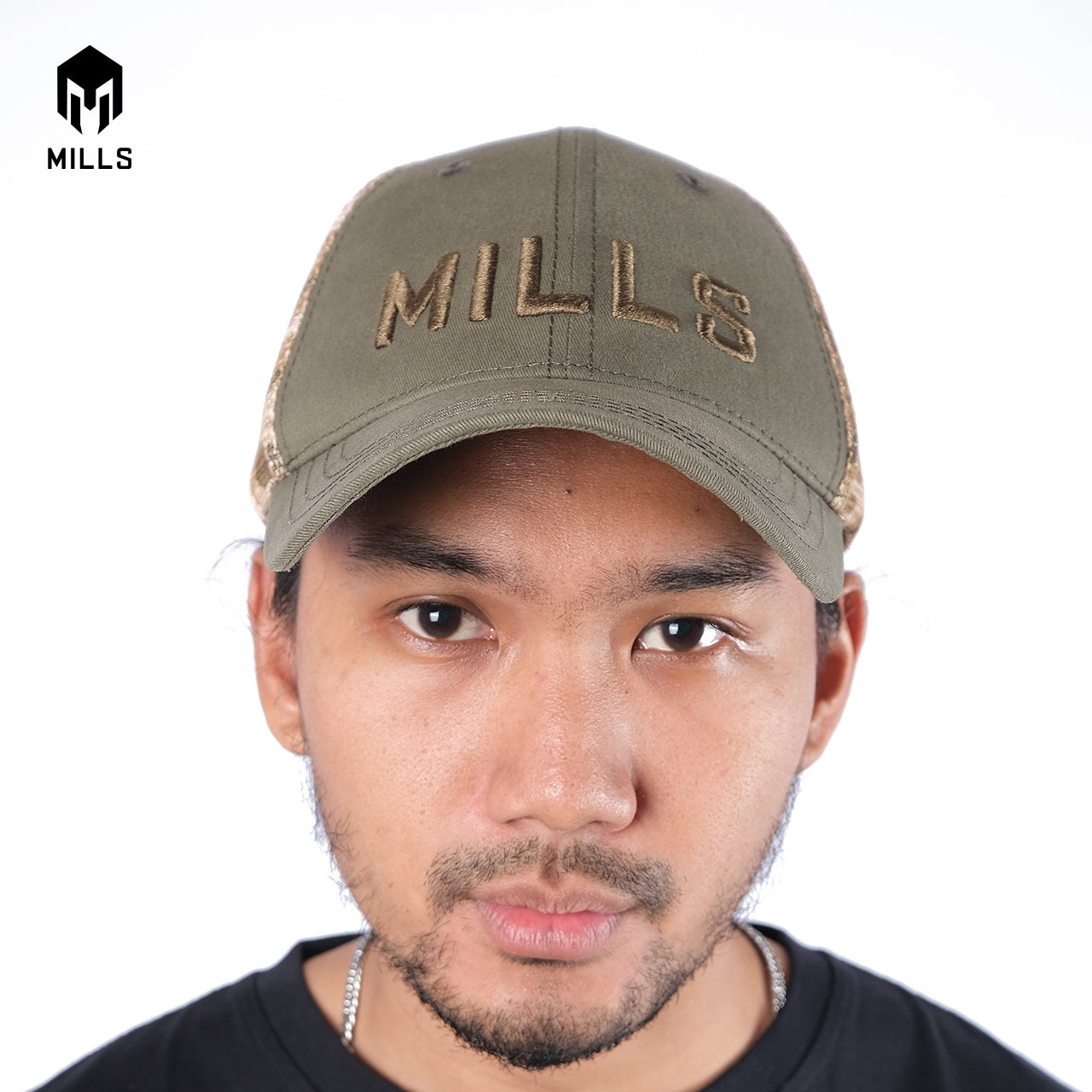 MILLS TOPI CAP TRUCKER OLIVE A4 4013