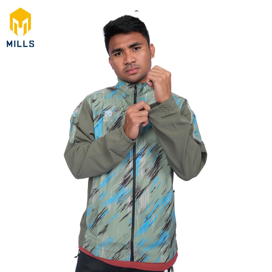 MILLS JAKET OLAHRAGA GRIZZLY CAMO TRACK JACKET 8018