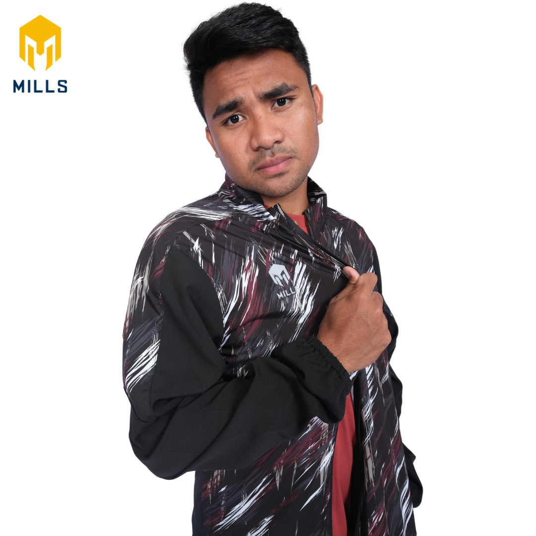 MILLS JAKET OLAHRAGA GRIZZLY CAMO TRACK JACKET 8018