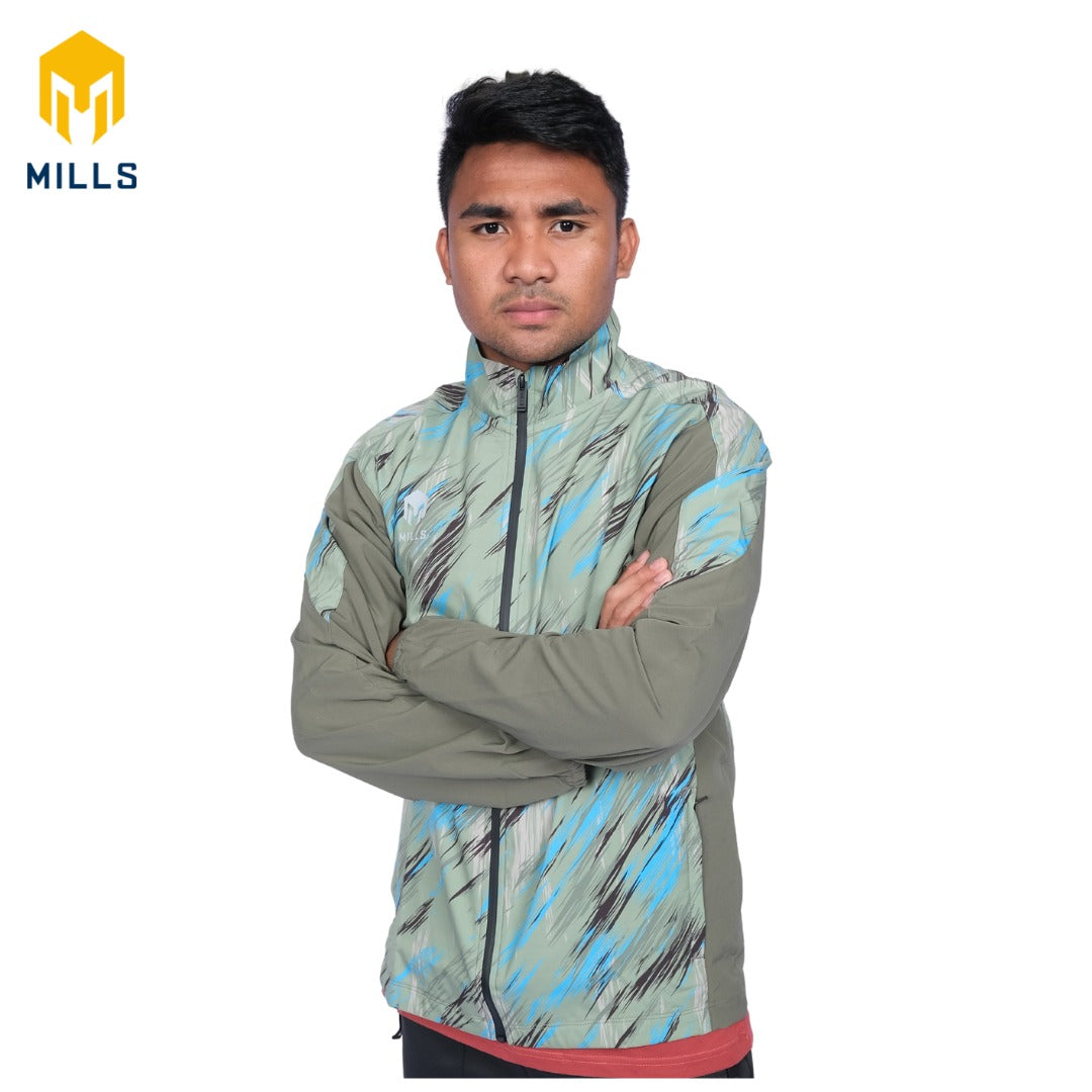 MILLS JAKET OLAHRAGA GRIZZLY CAMO TRACK JACKET 8018