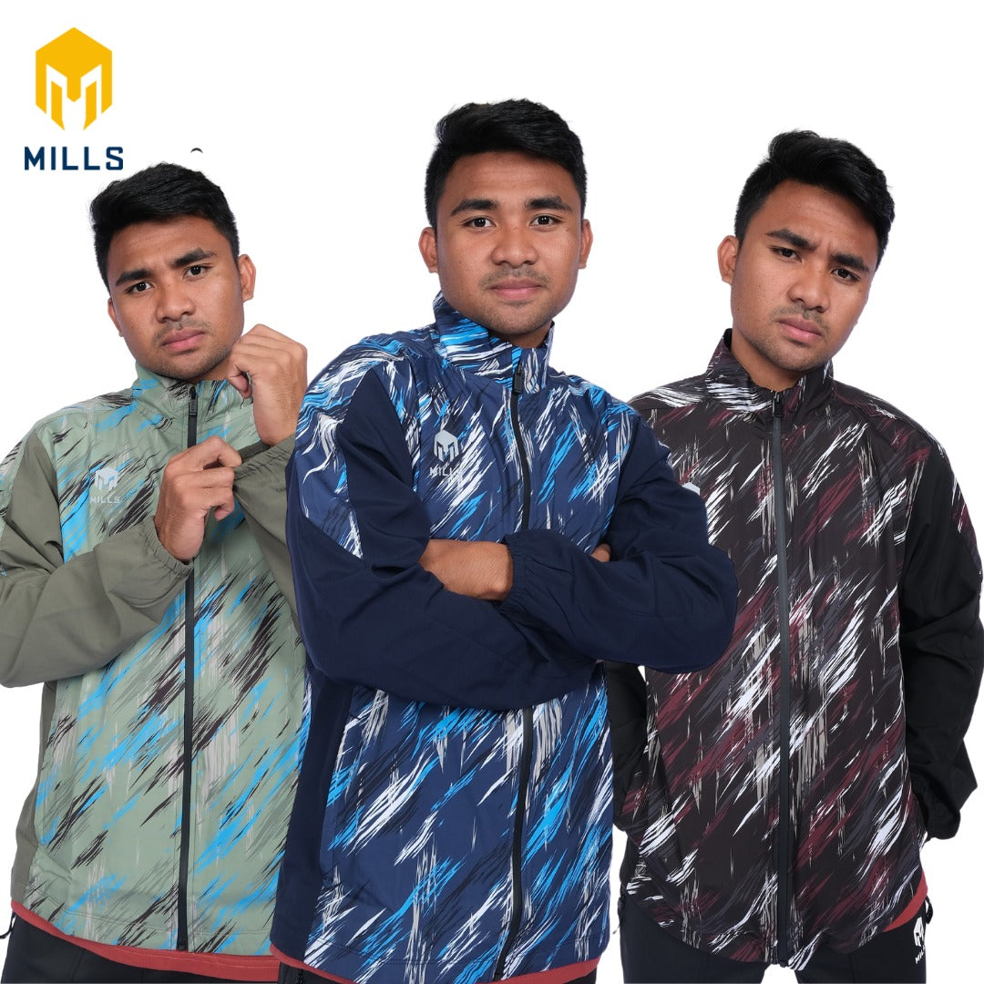 MILLS JAKET OLAHRAGA GRIZZLY CAMO TRACK JACKET 8018