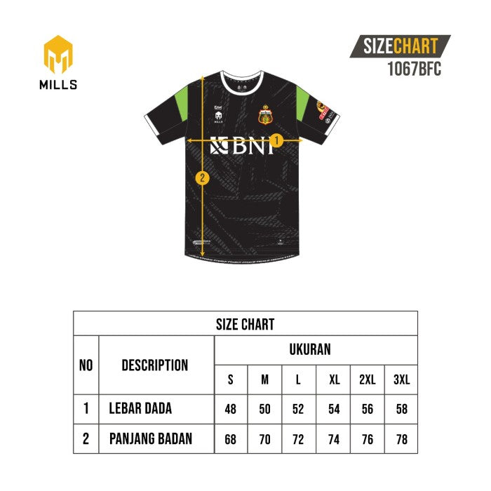 MILLS BHAYANGKARA FC GK HOME JERSEY BLACK 1067BFC