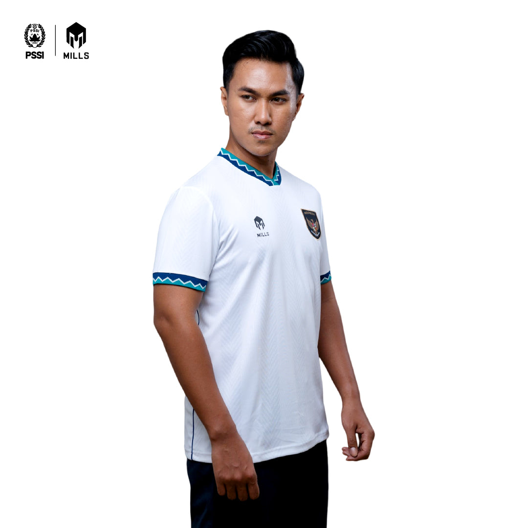 MILLS INDONESIA NATIONAL TEAM JERSEY AWAY REPLICA VERSION 1158INA WHITE