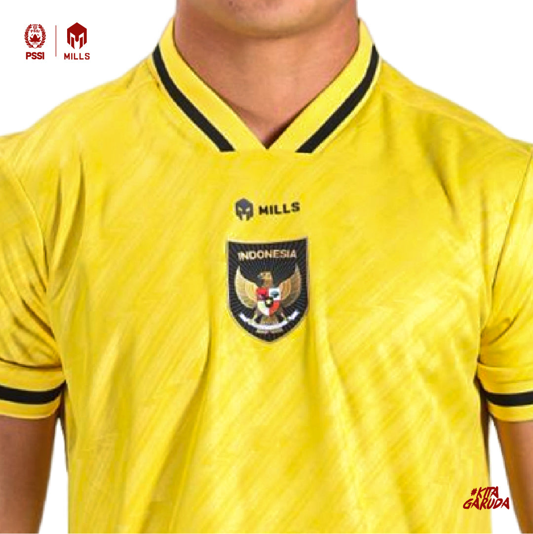 MILLS INDONESIA NATIONAL TEAM JERSEY GK AWAY PLAYER ISSUE 1127INA YELLOW