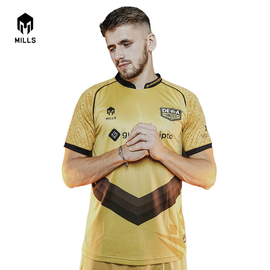 MILLS DEWA UNITED FC THIRD JERSEY PLAYES ISSUE 2022 1132DUFC GOLD