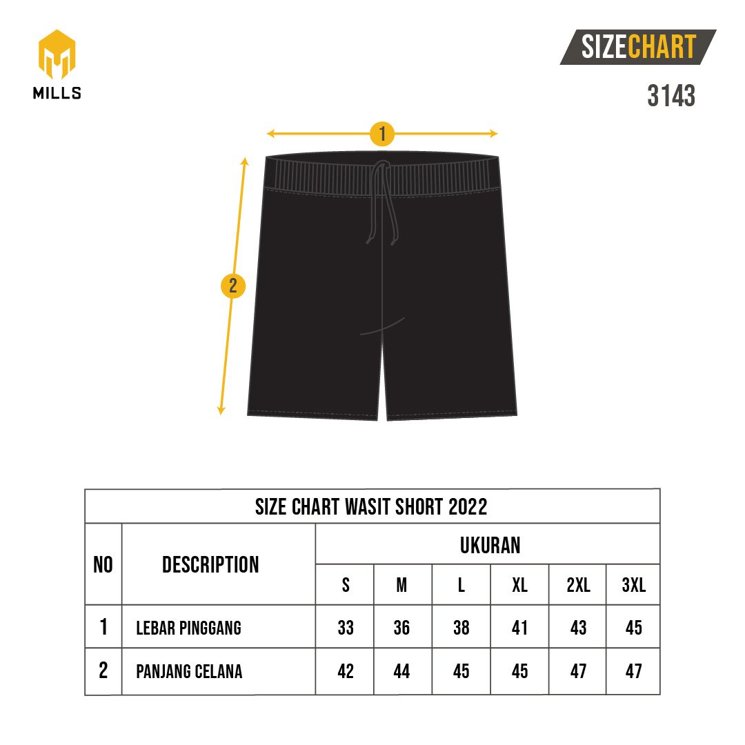 MILLS WASIT SHORT 2022 3143 BLACK