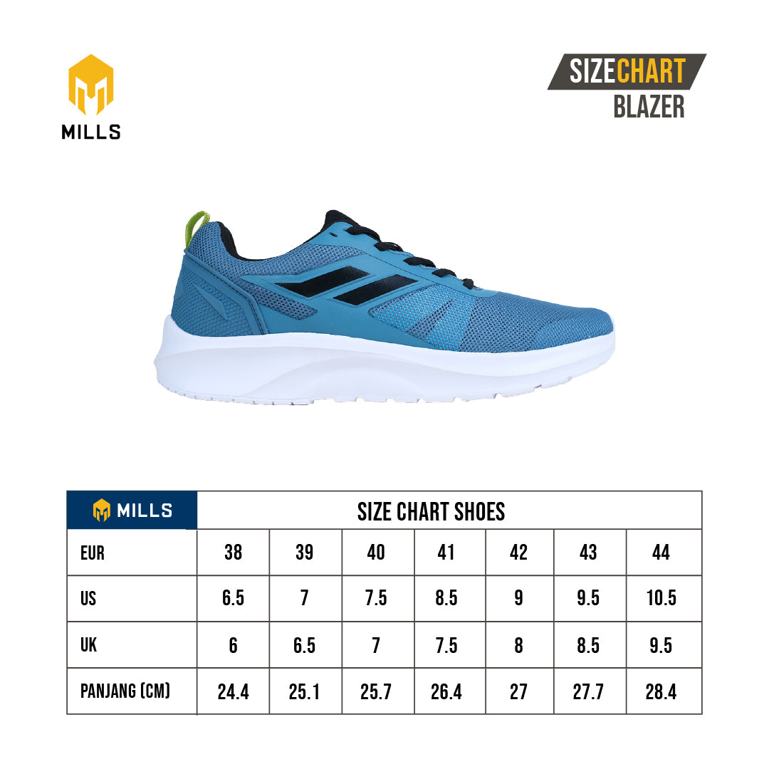 MILLS SEPATU LARI RUNNING SHOES BLAZER-STORM BLUE/BLACK/WHITE 9100501