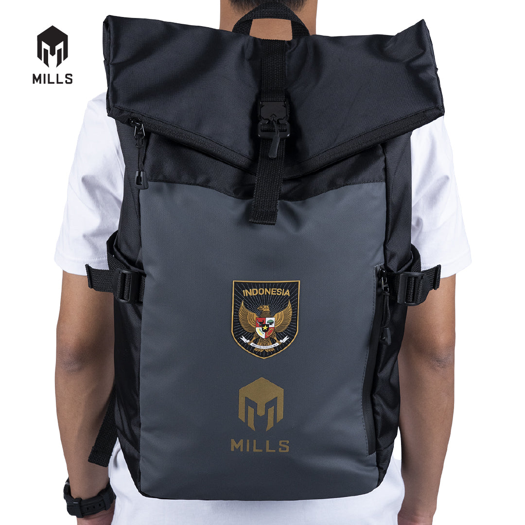 MILLS INDONESIA ROLL TOP BACKPACK A5 5010INA BLACK