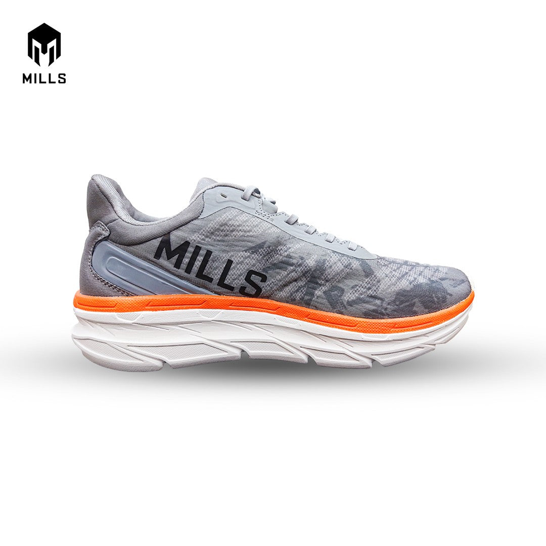 Mills Sepatu Lari Running Shoes Enermax Cushion Grey / Orange / White 9101003
