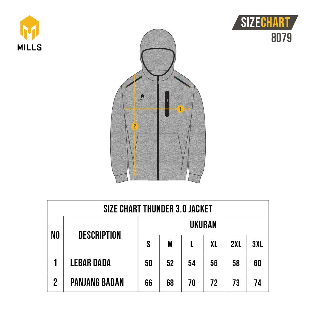 MILLS Jaket Olahraga Thunder Training Jacket 3.0 8079