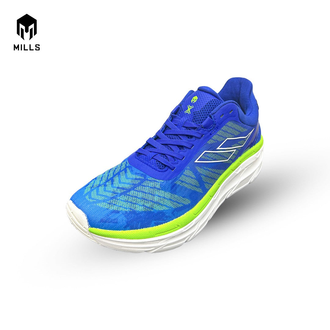 Mills Sepatu Lari Running Shoes Enermax Cushion Blue / Green / White 9101002