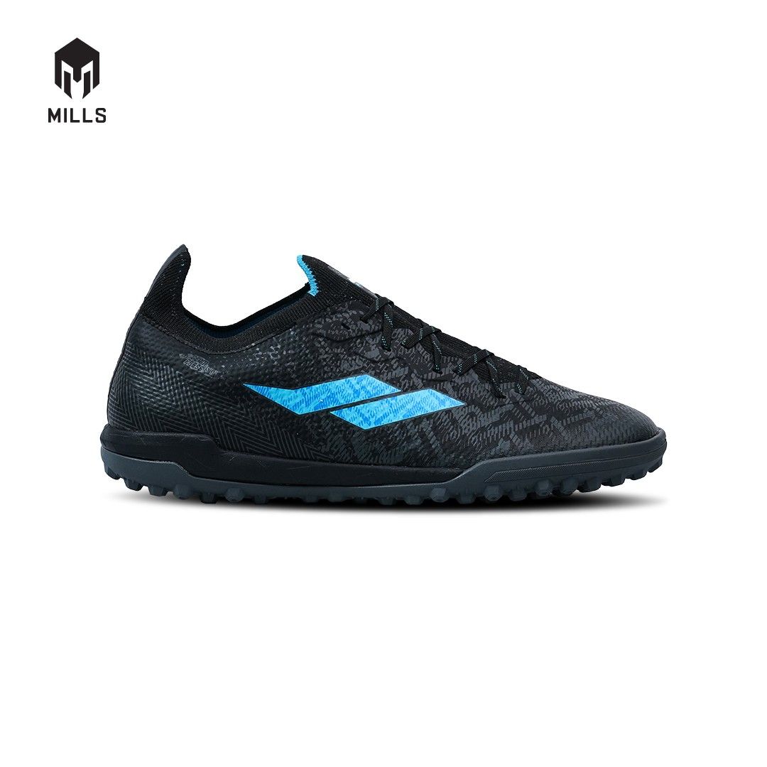 MILLS Sepatu Futsal Xyclops Tribe Turf Black/DK.Grey/LT.Blue 9001001