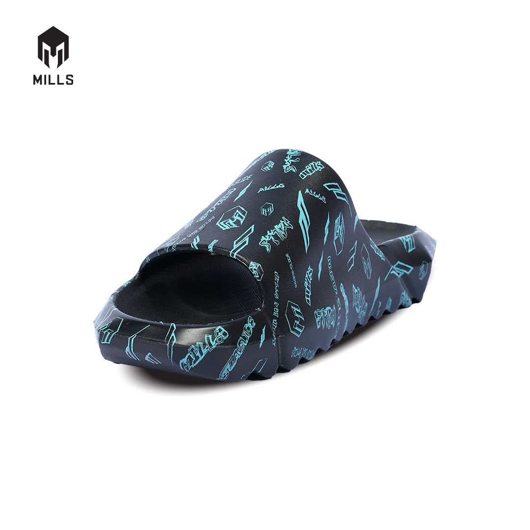 MILLS Sandal Metaslide Graffiti Black / Turquoise 9900803