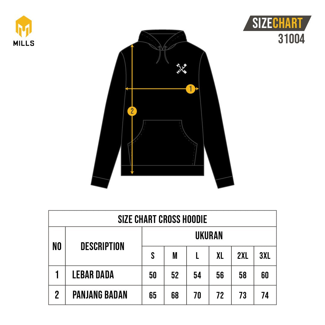 MILLS Jacket Olahraga Cross Hoodie 31004