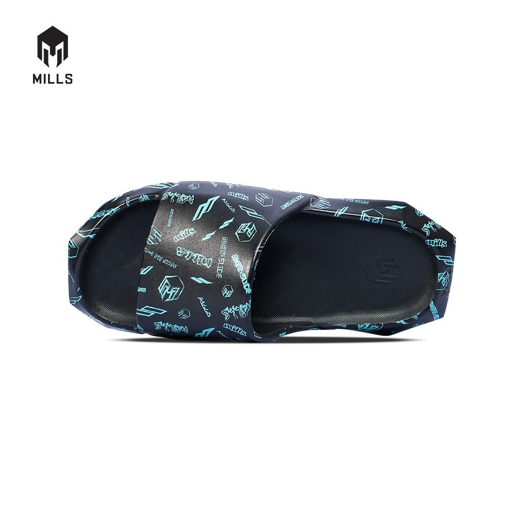 MILLS Sandal Metaslide Graffiti Black / Turquoise 9900803