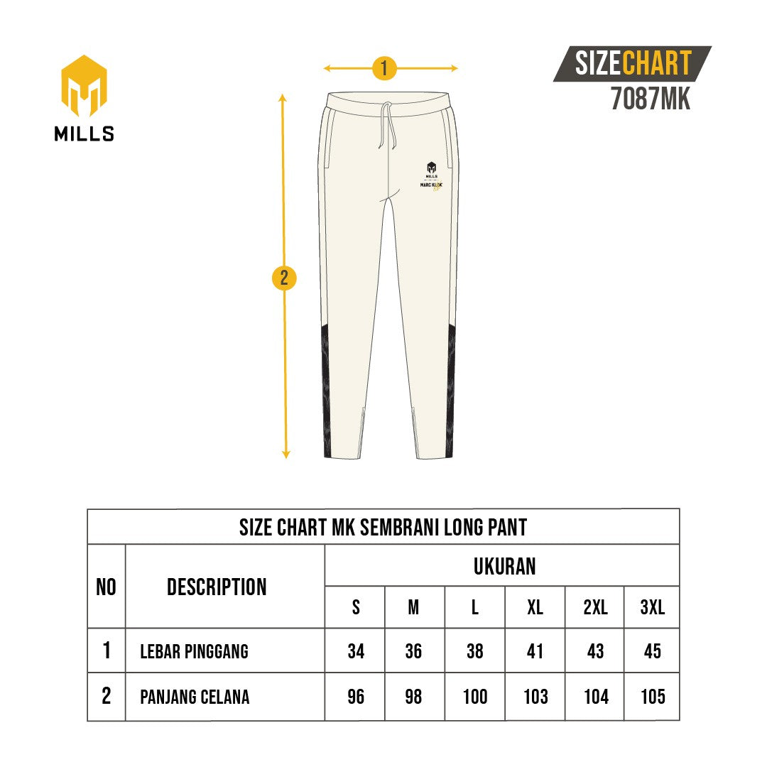 MILLS Celana Olahraga MK Sembrani Long Pant 7087MK