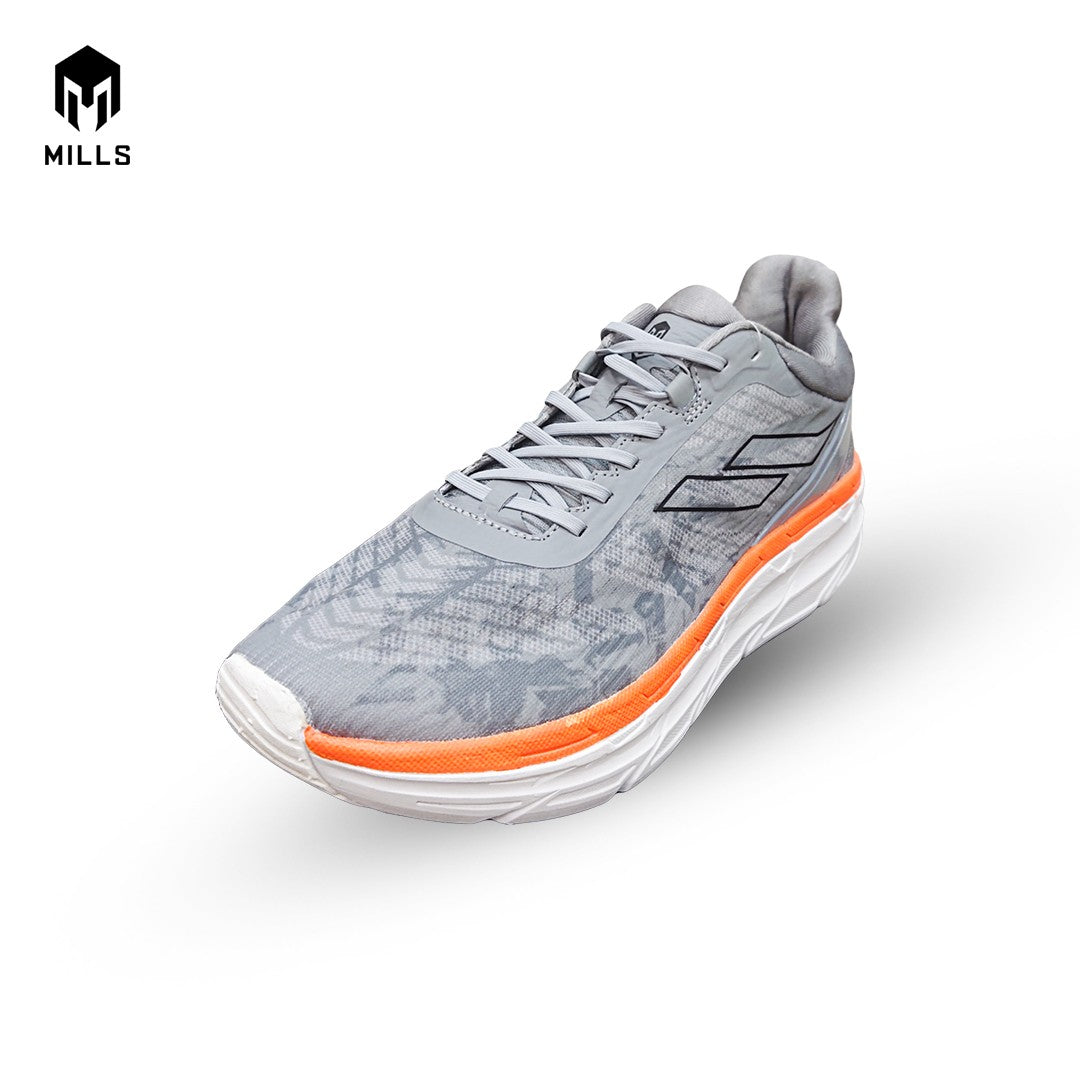 Mills Sepatu Lari Running Shoes Enermax Cushion Grey / Orange / White 9101003
