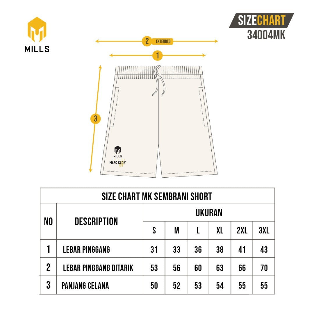 MILLS Celana Training Pendek MK Sembrani Short 34004MK