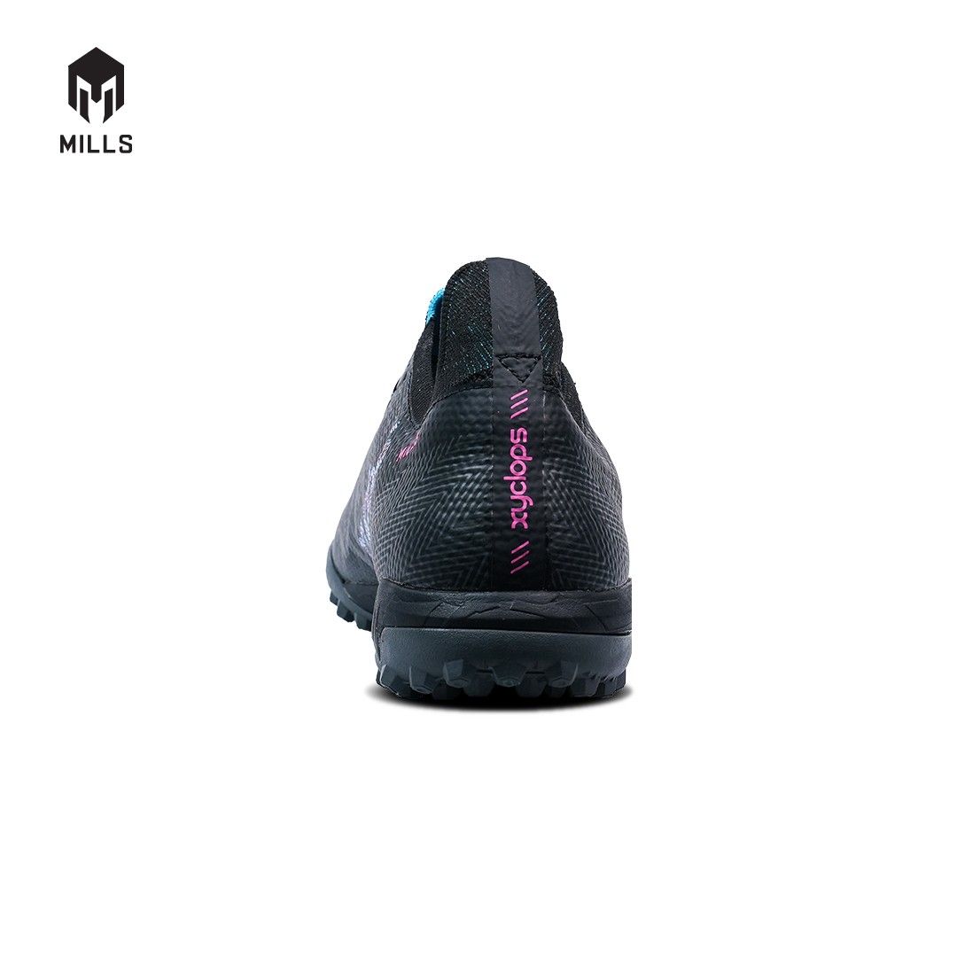 MILLS Sepatu Futsal Xyclops Tribe Turf Black/DK.Grey/LT.Blue 9001001