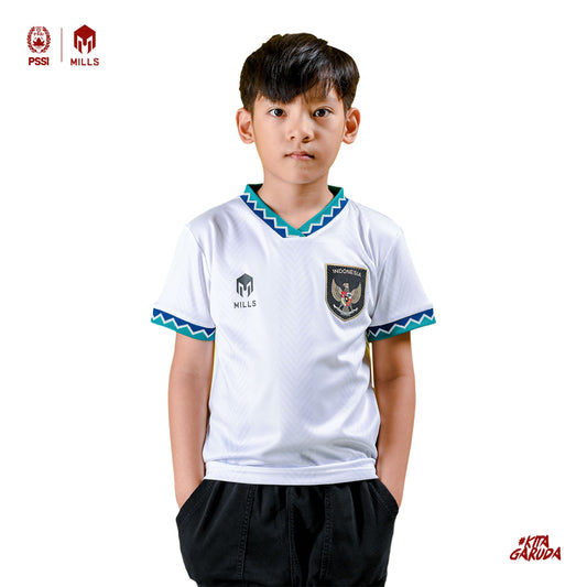 MILLS Timnas Indonesia Jersey Away Boys Replica Version 24091INA White