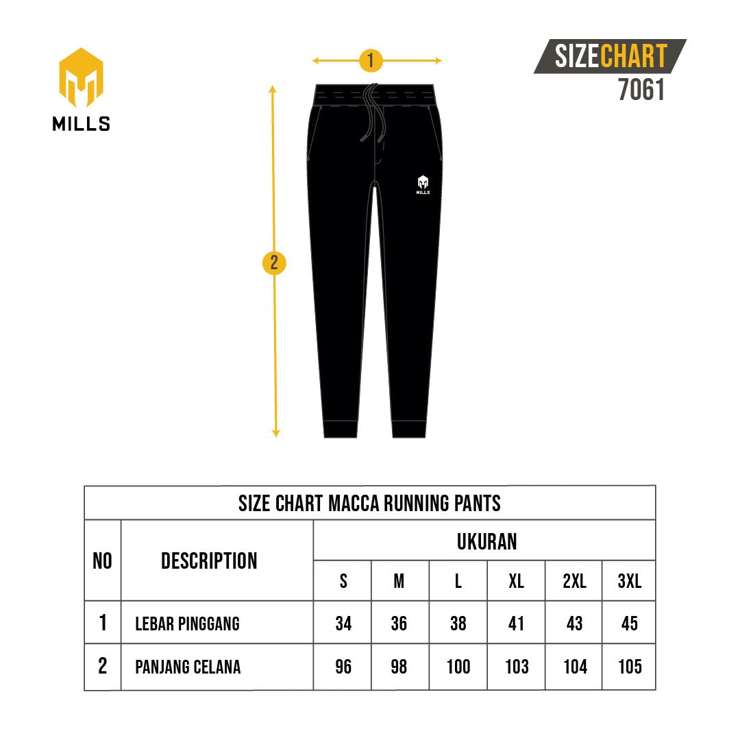 MILLS Celana Running Long Pant Macca 7061