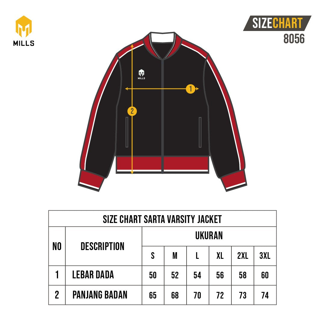 MILLS Jaket Olahraga Sarta Varsity Jacket 8056