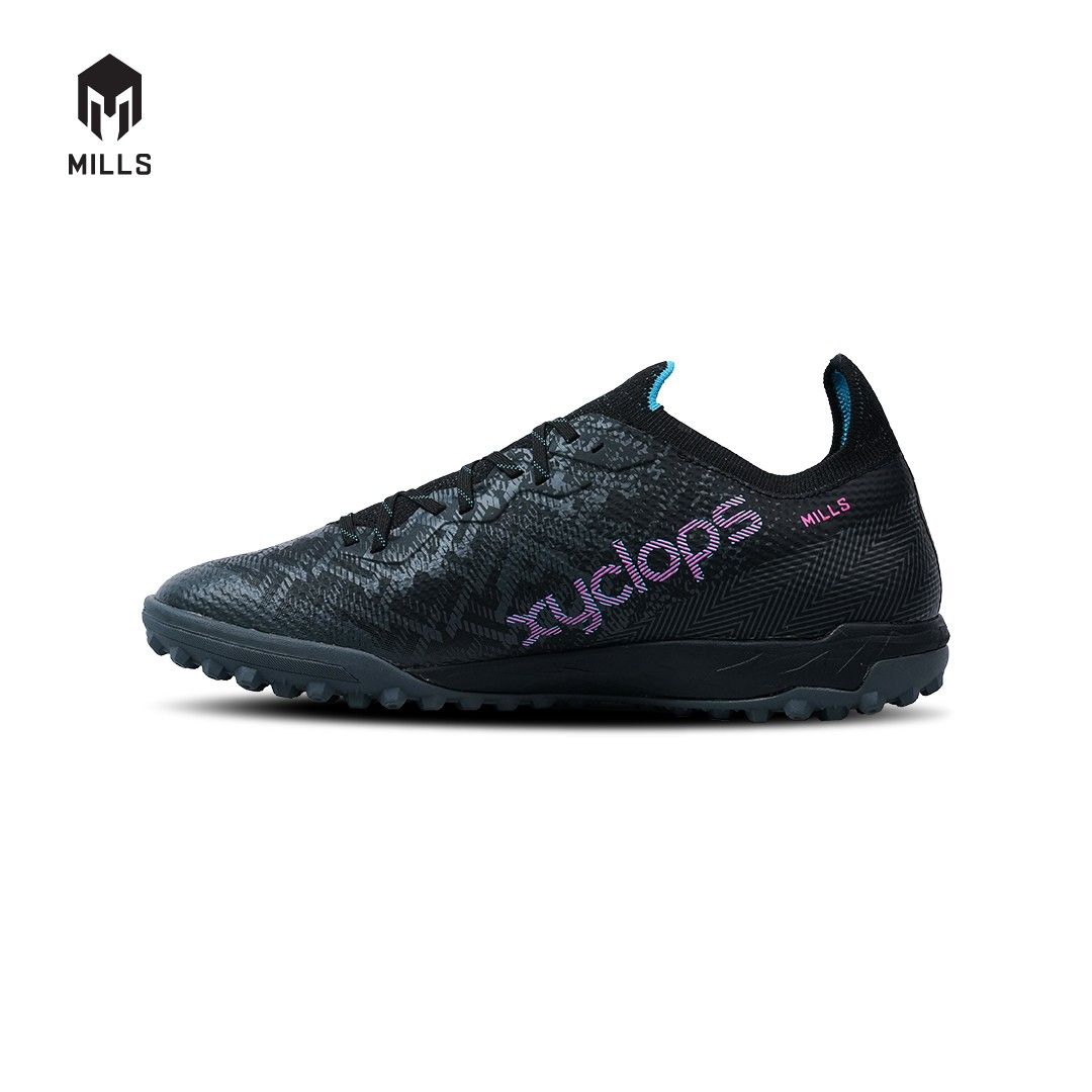 MILLS Sepatu Futsal Xyclops Tribe Turf Black/DK.Grey/LT.Blue 9001001